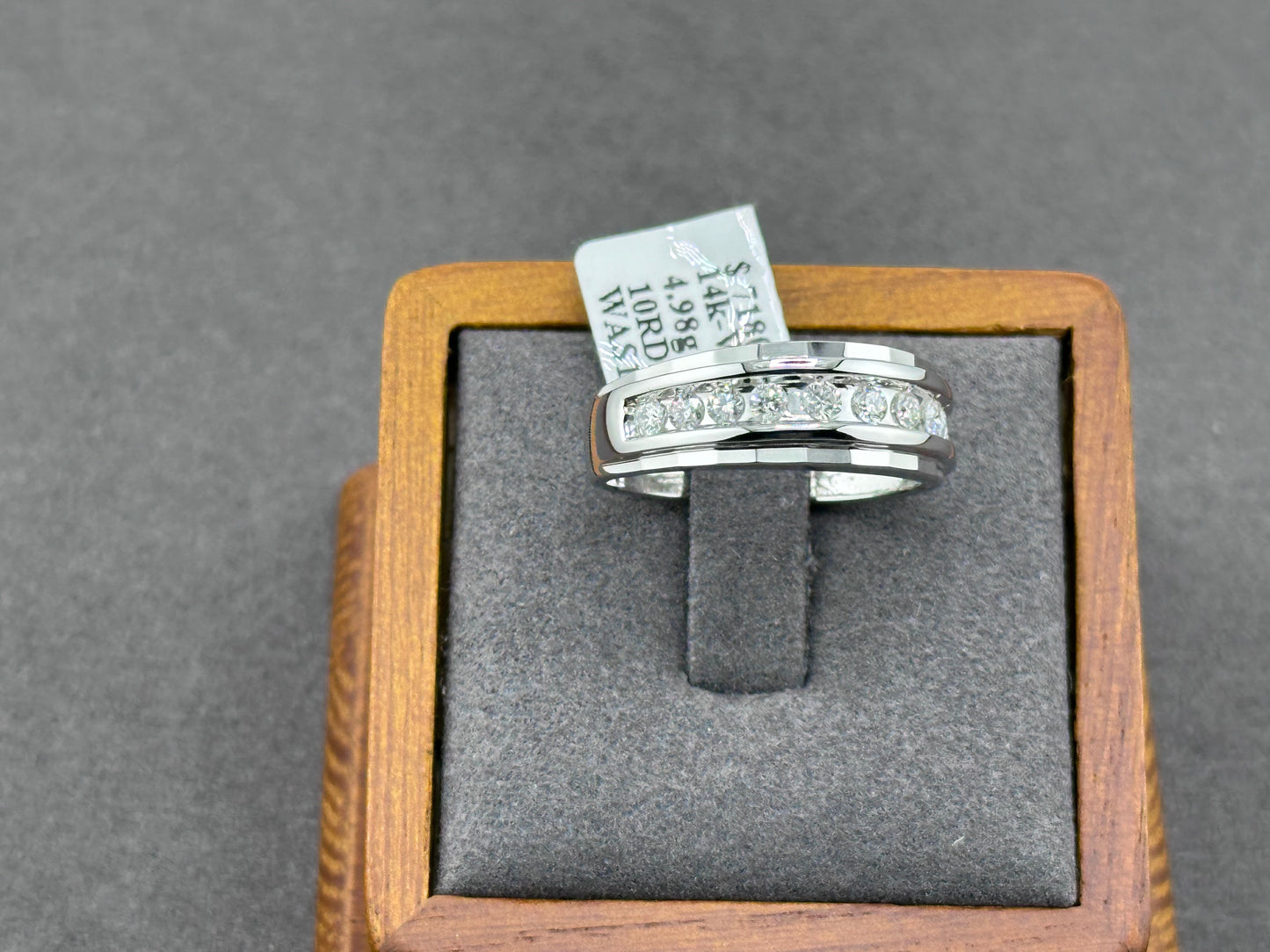 .51ct G SI 14K White Gold Diamond Men's Ring Band Size 10